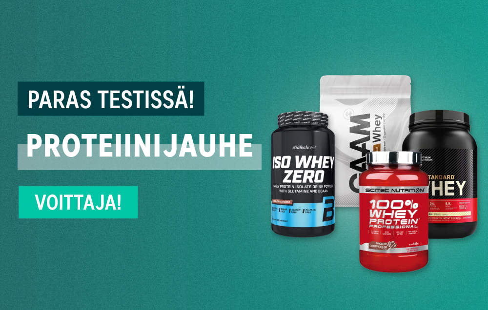 Mitä proteiinijauhetta on oikeasti paras? Tässä vertailemme neljää suosittua proteiinijauhetta